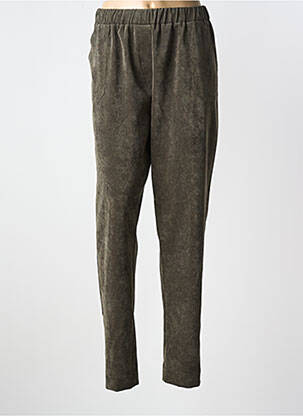 Pantalon slim talie elastică mărime normală verde FA CONCEPT femeie