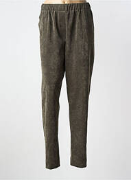 Pantalon slim talie elastică mărime normală verde FA CONCEPT femme