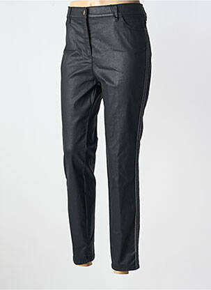 Pantalon slim țesătură acoperită mărime normală negru TONI femeie