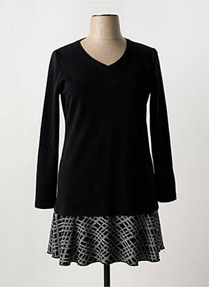 Rochie midi mâneci lungi mâneci lungi negru ANDAMIO femeie