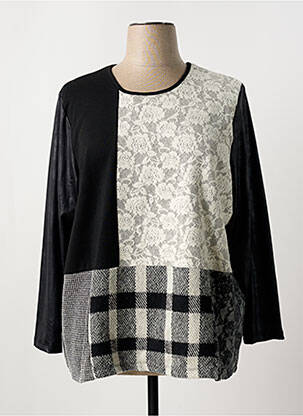 Top elasticitate mâneci lungi negru MERI & ESCA femeie