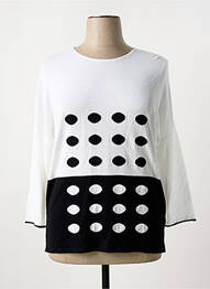 Pulover croială cambrată mâneci 3/4 alb OLIVIER PHILIPS femme