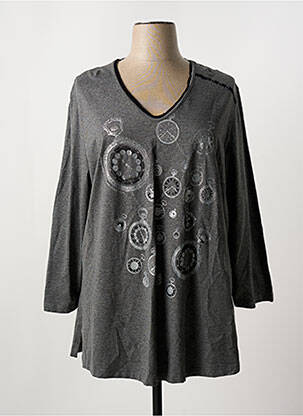 Tricou gri SEMPRE PIU BY CHALOU femeie