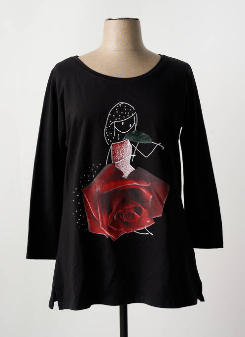 Tricou negru SOPHIA CURVY femeie