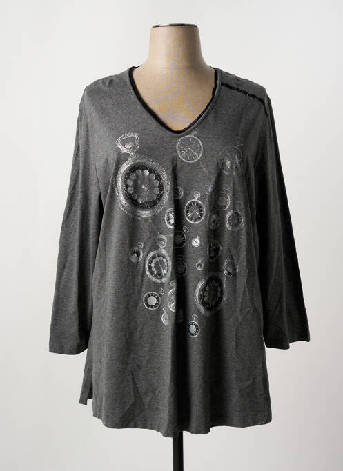 Tricou gri SEMPRE PIU BY CHALOU femeie