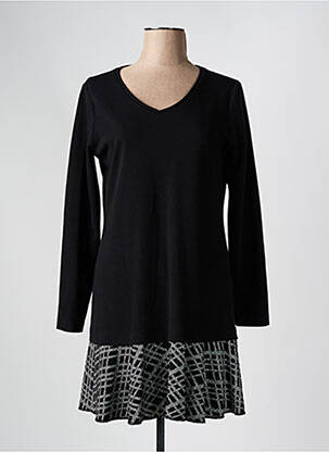 Rochie scurtă mâneci lungi mâneci lungi negru ANDAMIO femeie