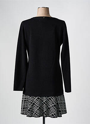 Rochie scurtă mâneci lungi mâneci lungi negru ANDAMIO femeie