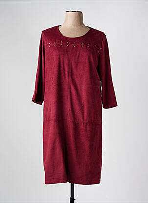 Rochie midi mâneci 3/4 mâneci 3/4 roșu FRED SABATIER femeie