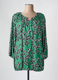Bluză imprimeu floral mâneci lungi verde ERFO femme