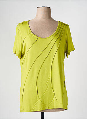 Tricou croială dreaptă mâneci scurte verde ELENA MIRO femeie