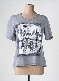 Tricou imprimeu fantezie mâneci scurte alb FRANK WALDER femme