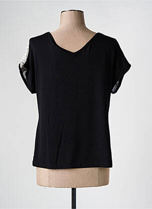 Tricou imprimeu fantezie mâneci scurte negru OLIVIER PHILIPS femeie