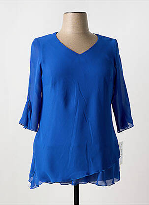 Top croială fluidă mâneci 3/4 albastru JEAN DELFIN femme