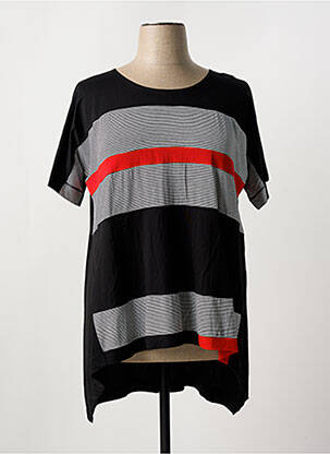 Tunică mâneci scurte negru FRANCK ANNA femeie