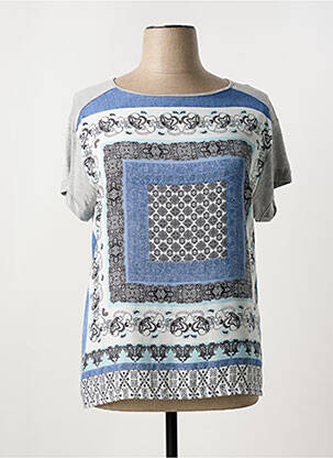 Tricou imprimeu fantezie mâneci scurte albastru ESCORPION femeie
