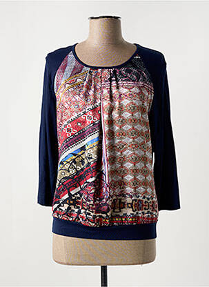 Tricou mâneci 3/4 mâneci 3/4 albastru FRANK WALDER femeie