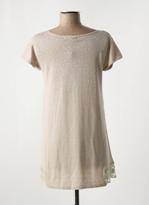 Pulover tunică bej AKELA KEY femeie