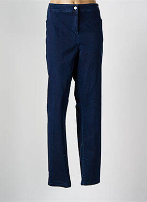 Pantalon slim talie elastică mărime normală albastru FRANCE RIVOIRE femeie