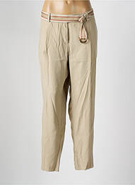 Pantalon chino țesătură poplin mărime normală bej TONI femme