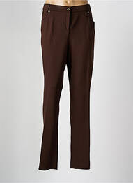 Pantalon slim talie elastică mărime normală maro FRANCE RIVOIRE femme