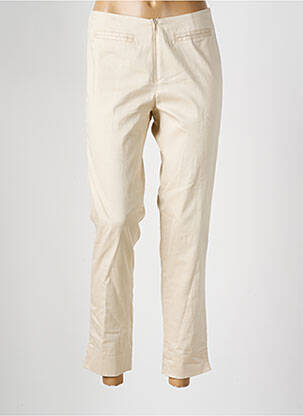 Pantalon 7/8 talie cu cleme mărime normală bej ESCORPION femeie