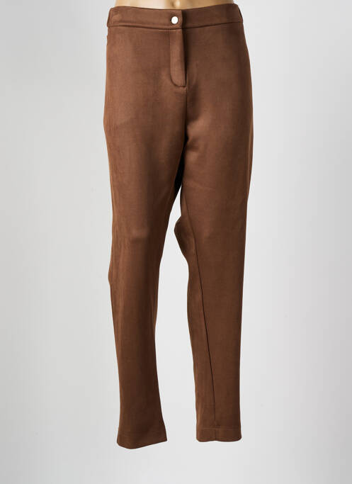 Pantalon chino maro FRANCK ANNA femeie