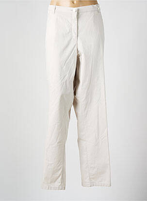 Pantalon drept elasticitate bej TONI femeie