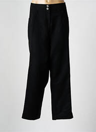 Pantalon drept țesătură poplin mărime normală negru ALICE ET BARNABE femeie