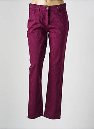 Pantalon slim țesătură poplin mărime normală violet ATELIER GARDEUR femeie