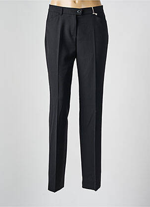 Pantalon slim țesătură poplin mărime normală negru TONI femeie