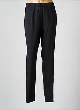 Pantalon slim talie elastică mărime normală negru FRANCE RIVOIRE femeie