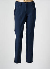 Pantalon slim țesătură poplin mărime normală albastru FRANK WALDER femme