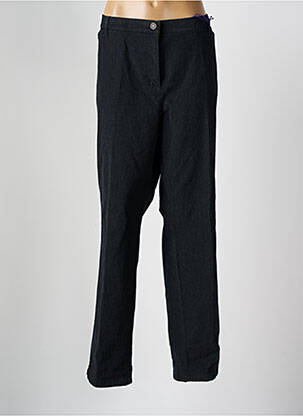 Pantalon drept închidere cu fermoar sub clapetă cu nasturi gri TONI femeie