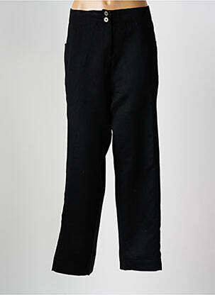 Pantalon drept închidere cu fermoar sub clapetă cu nasturi negru ALICE ET BARNABE femeie