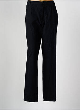 Pantalon drept închidere cu fermoar sub clapetă cu nasturi negru SAINT HILAIRE femeie