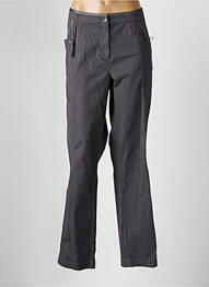 Pantalon drept închidere cu fermoar sub clapetă cu nasturi gri FRED SABATIER femme