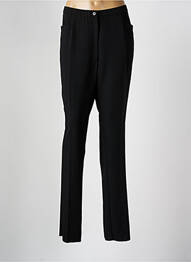 Pantalon drept închidere cu fermoar sub clapetă cu nasturi negru GEVANA femme