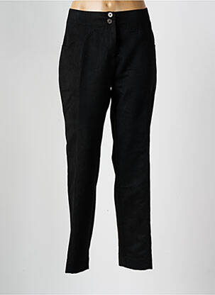 Pantalon drept închidere cu fermoar sub clapetă cu nasturi negru ALICE ET BARNABE femeie