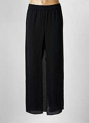 Pantalon larg talie elastică negru FRANK WALDER femeie