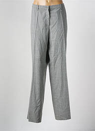 Pantalon drept închidere cu fermoar sub clapetă cu nasturi gri HAUBER femme