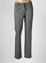 Pantalon drept închidere cu fermoar sub clapetă cu nasturi gri FRANK WALDER femme