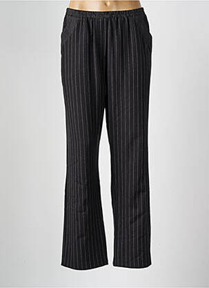 Pantalon drept talie elastică negru FRANCK ANNA femeie