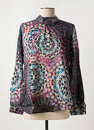 Bluză țesătură poplin mâneci lungi violet LA CIBLE ROUGE femeie