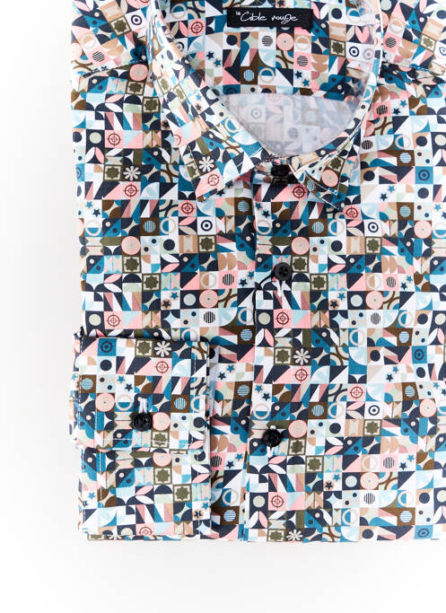 Cămașă cu mâneci lungi alb LA CIBLE ROUGE bărbat