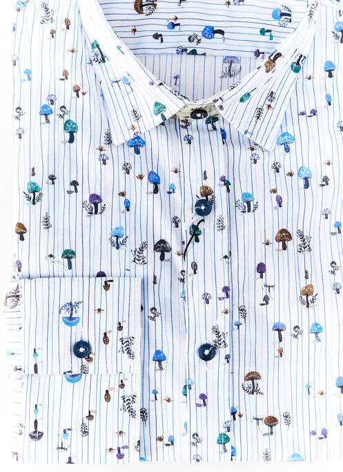 Cămașă cu mâneci lungi alb LA CIBLE ROUGE bărbat