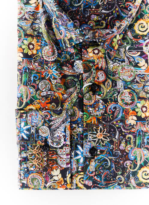 Cămașă cu mâneci lungi negru LA CIBLE ROUGE bărbat