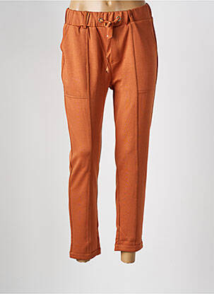 Pantalon slim talie elastică maro DAMART femeie