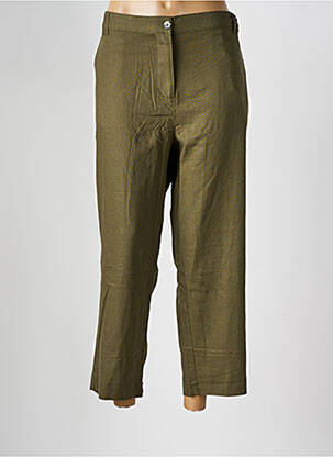 Pantalon 7/8 închidere cu fermoar sub clapetă cu nasturi verde DAMART femeie