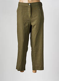 Pantalon 7/8 închidere cu fermoar sub clapetă cu nasturi verde DAMART femme