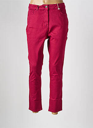 Pantalon 7/8 închidere cu fermoar sub clapetă cu nasturi violet DAMART femeie
